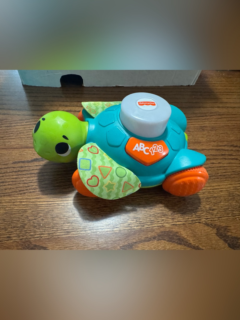 Fisher-Price Linkaminal Teal, tGreen & Orange Turtle Push Learning Toy